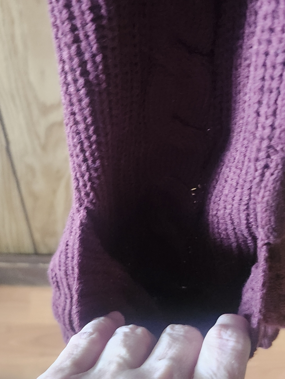 L Love Burgundy Cable Knit Open Front Cardigan 2X/3X Plus Size Contemporary Cozy - Picture 6 of 8